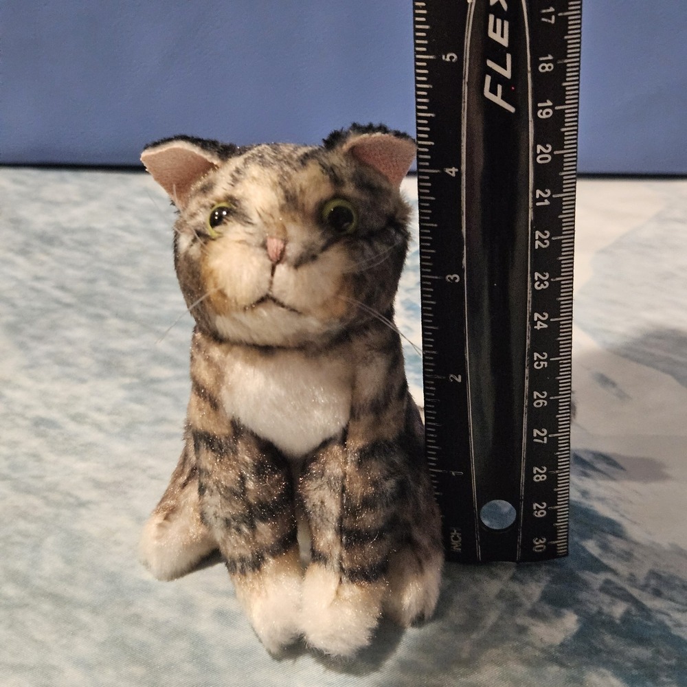 Folkmanis Tabby Cat Finger Puppet 4" Plush 21FM037 VN - Picture 5 of 7